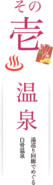 その壱 温泉 湯巡り回廊でめぐる白骨温泉